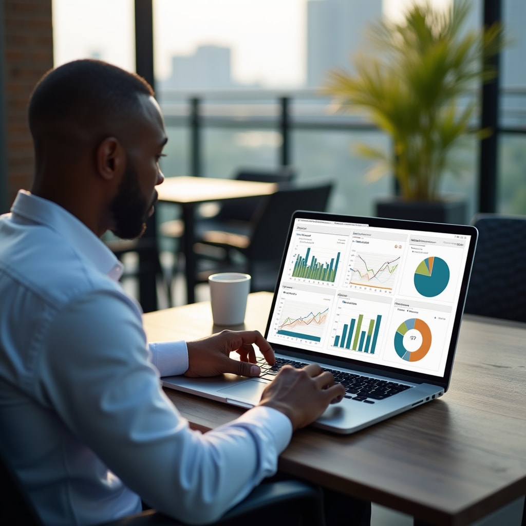 Data analytics showing trends and insights for decision making