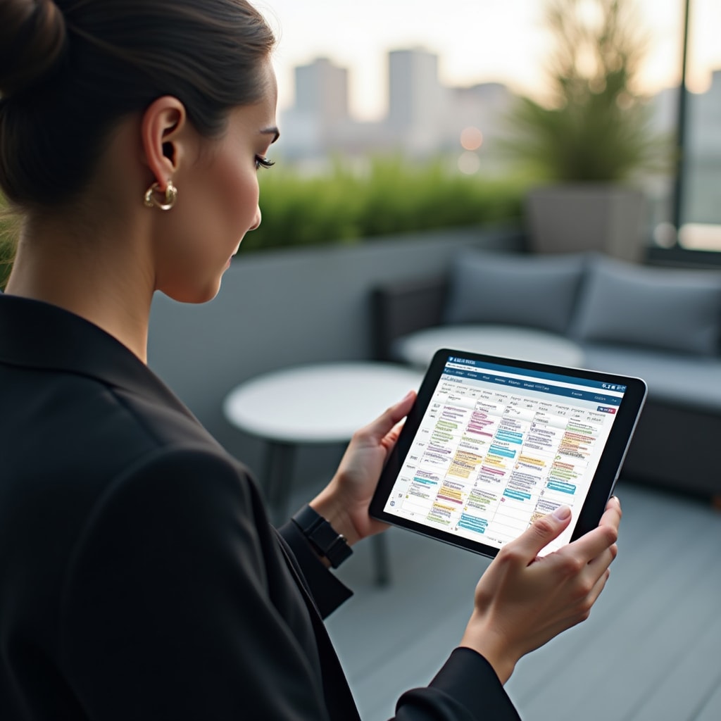Interactive maintenance scheduling interface with calendar view